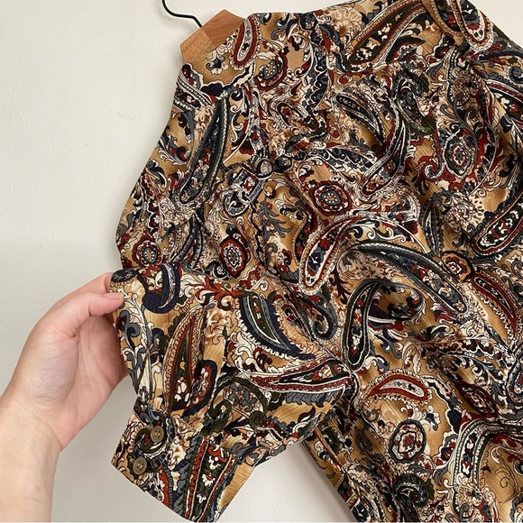 paisley button up silk shirt - Picture 3 of 5